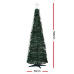 Jingle Jollys Christmas Tree 1.8M 298 Led Xmas Multi Colour Lights Optic Fibre