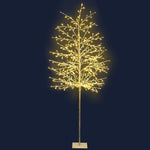 Jingle Jollys 2.1M LED Christmas Branch Tree 480 LED Xmas Warm White Optic Fiber