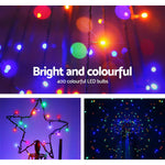 Jingle Jollys 3.6M LED Christmas Tree Lights 400 LED Xmas Multi Colour Optic Fiber