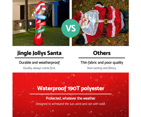 Christmas Inflatable Candy Pole 2.4M Illuminated Decorations