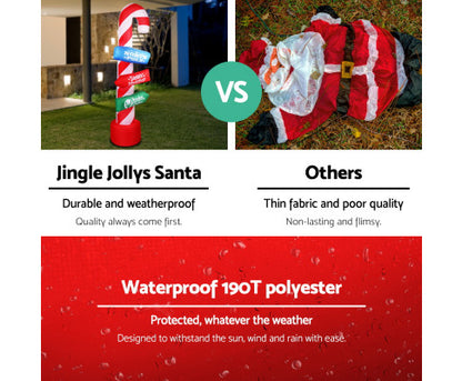 Christmas Inflatable Candy Pole 2.4M Illuminated Decorations