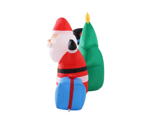 Jingle Jollys Christmas Tree 2.7M Inflatable Snowman Lights Outdoor Decorations