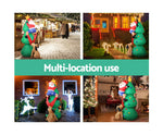 Jingle Jollys 1.8M Christmas Inflatable Santa on Tree Lights Xmas Decor Airblown