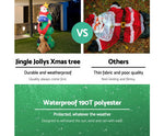 Jingle Jollys 1.8M Christmas Inflatable Santa on Tree Lights Xmas Decor Airblown