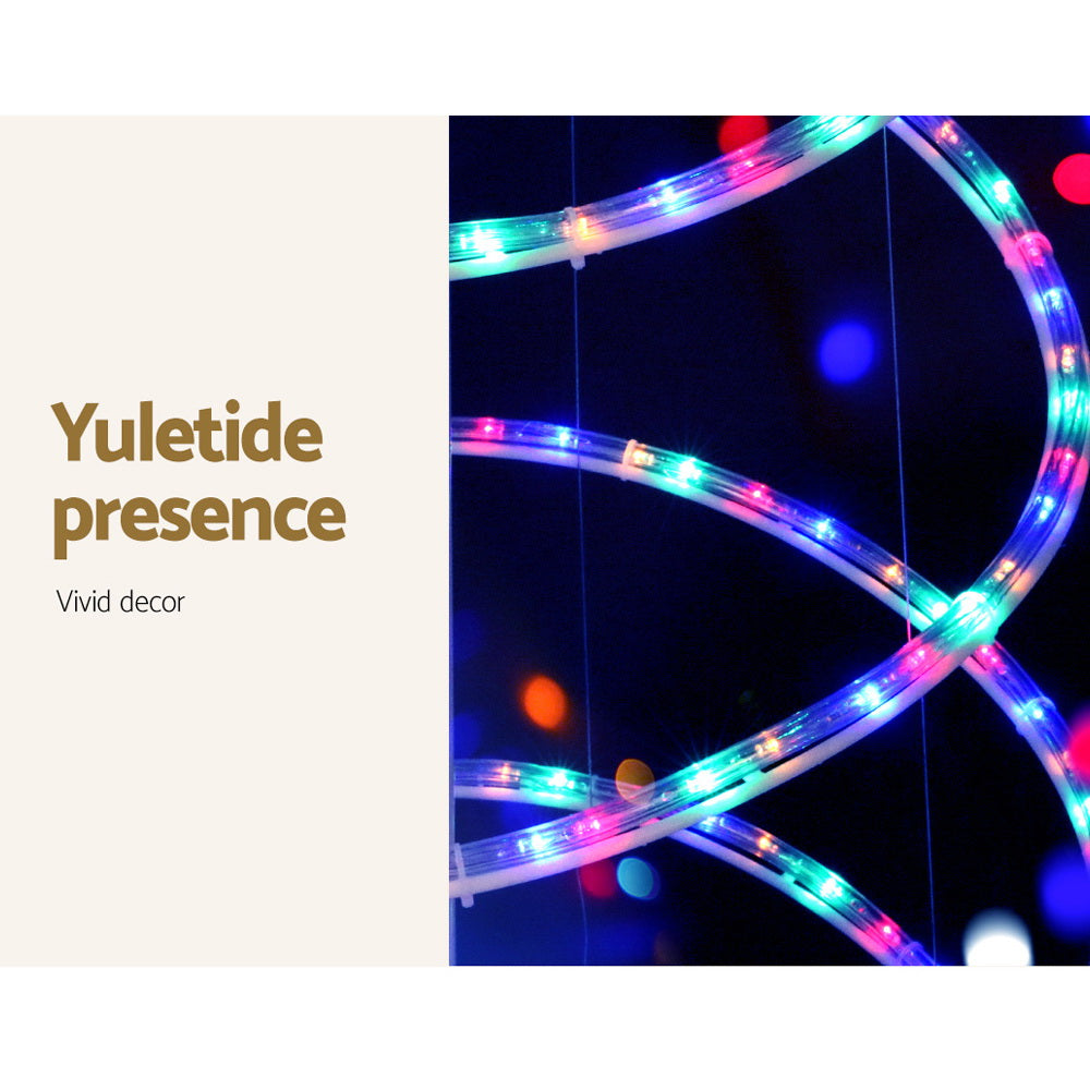 2.4M LED Christmas Tree Motif Lights Outdoor Colourful 8 Modes