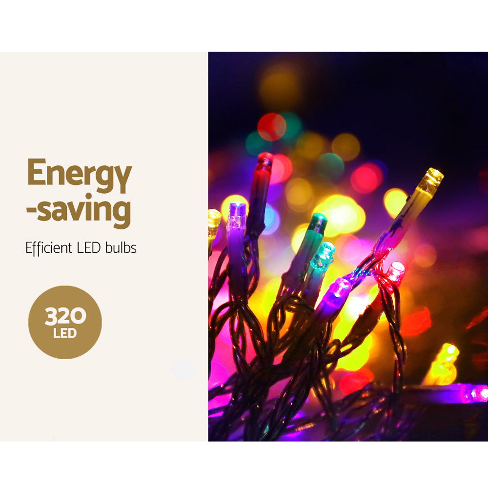 Jingle Jollys 5M Christmas Curtain Lights Led Motif Fairy String Light Outdoor