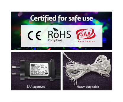 Jingle Jollys 50M Christmas String Lights 500LED Multi Colour