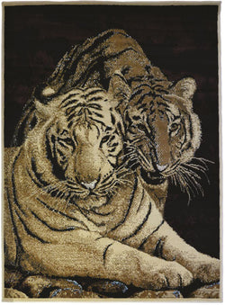 Dark tigers modern quality rug b24612/904 
