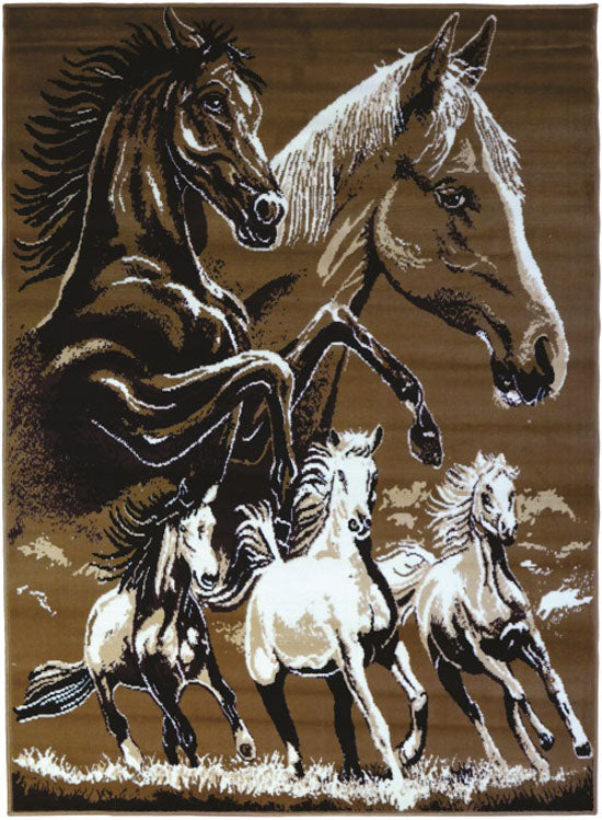  Dark horses modern quality rug b24640/904