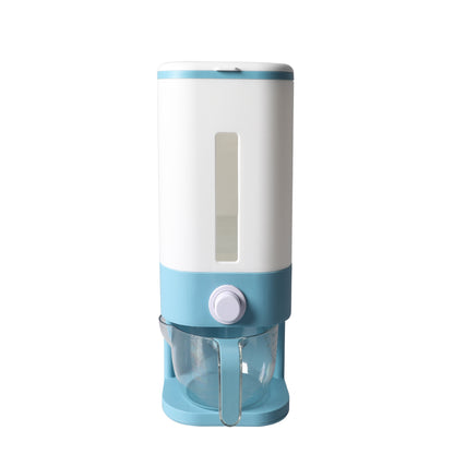 Dispenser Auto Grain Storage Box Food Flour Container 12L Blue
