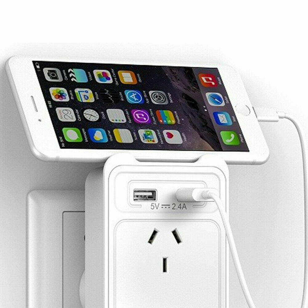 2 Outlet Surge Protected Powerboard with Dual USB Charging Ports