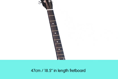 Karrera Acoustic Cutaway 40in Guitar - Black