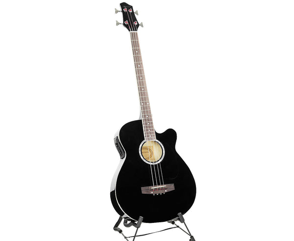  Karrera 43in Acoustic Bass Guitar - Black