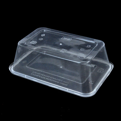 200 Pcs 1000ml Take Away Food Platstic Containers Boxes Base and Lids Bulk Pack