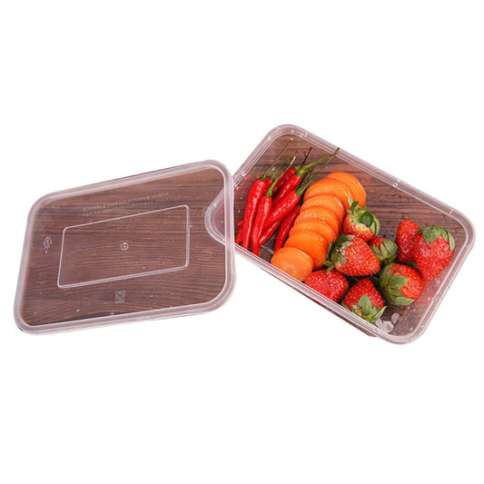 100 Pcs 750ml Platstic Food Containers Boxes