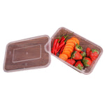 200 Pcs 1000ml Take Away Food Platstic Containers Boxes Base and Lids Bulk Pack
