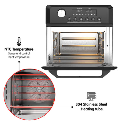 Pronti 18L 1500W Electric Air Fryer Multi Cooker Oven Black