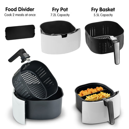 Pronti 7.2L 1800W Air Fryer Cooker Kitchen Oven White