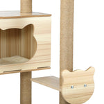 All-in-One Cat Condo: 162cm Wooden Cat Tree for Playful Cats