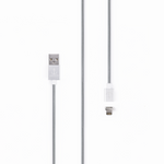 Stainless steel magnetic charging cable with USB