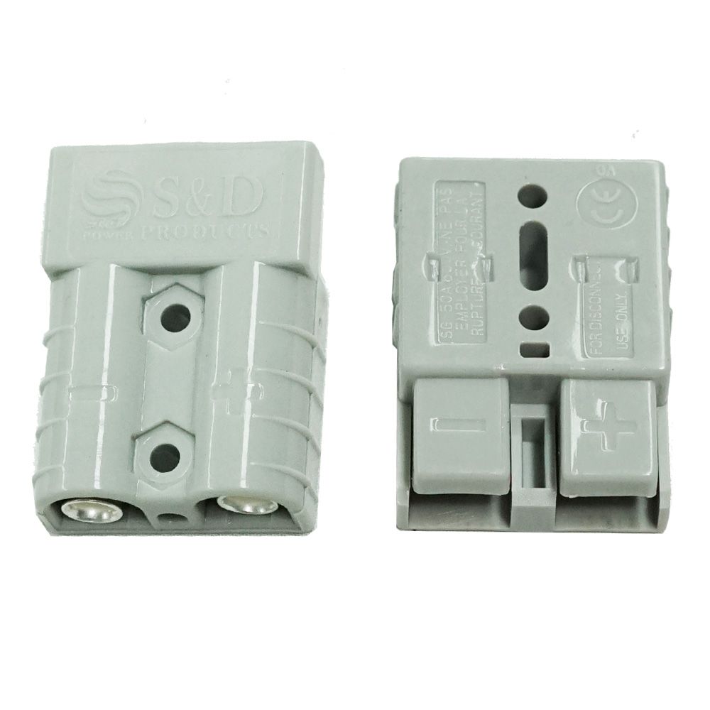 20X Anderson Style Plug Connector 50Amp Caravan Solar 6Awg Grey