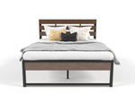 Wooden and metal bed frame king