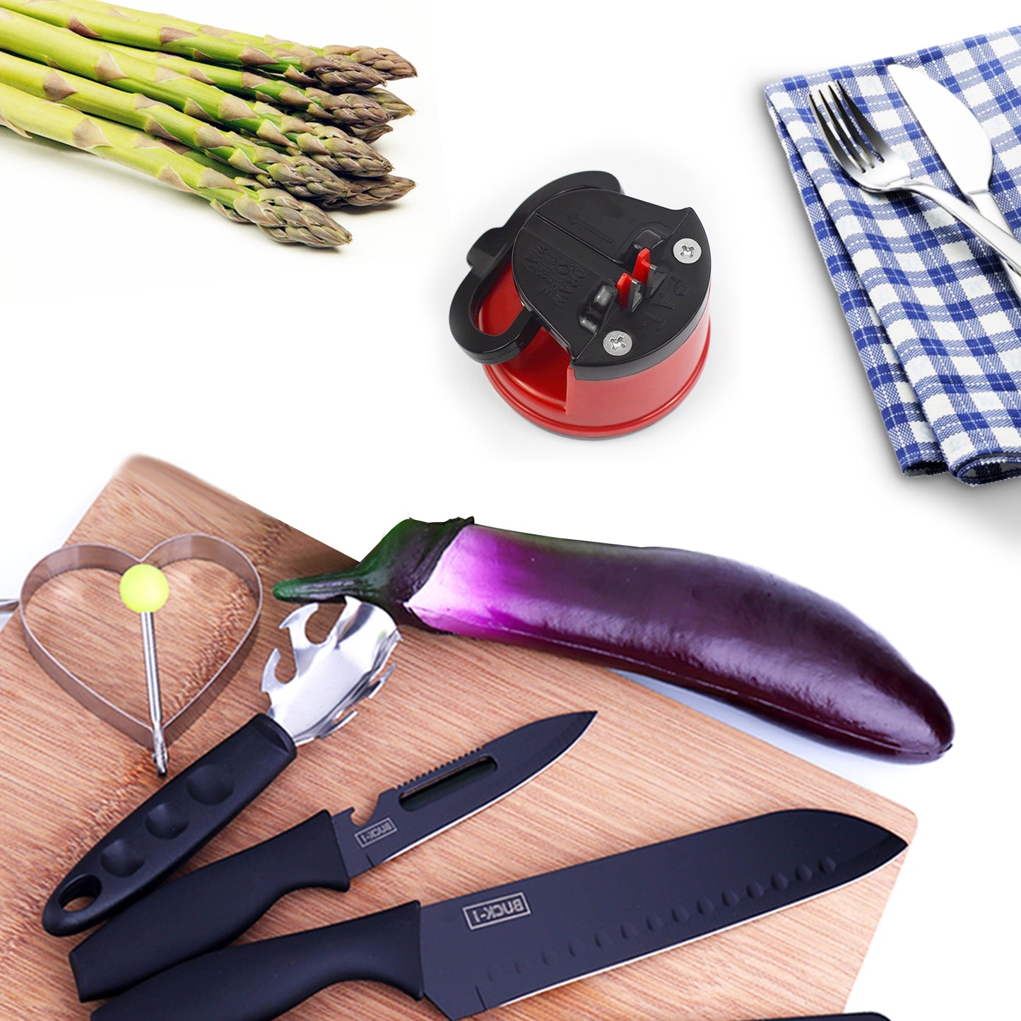 2Pcs Kitchen Sharpner Knife Sharpener Sharp Diamond For Knives Blades Scissors Tools