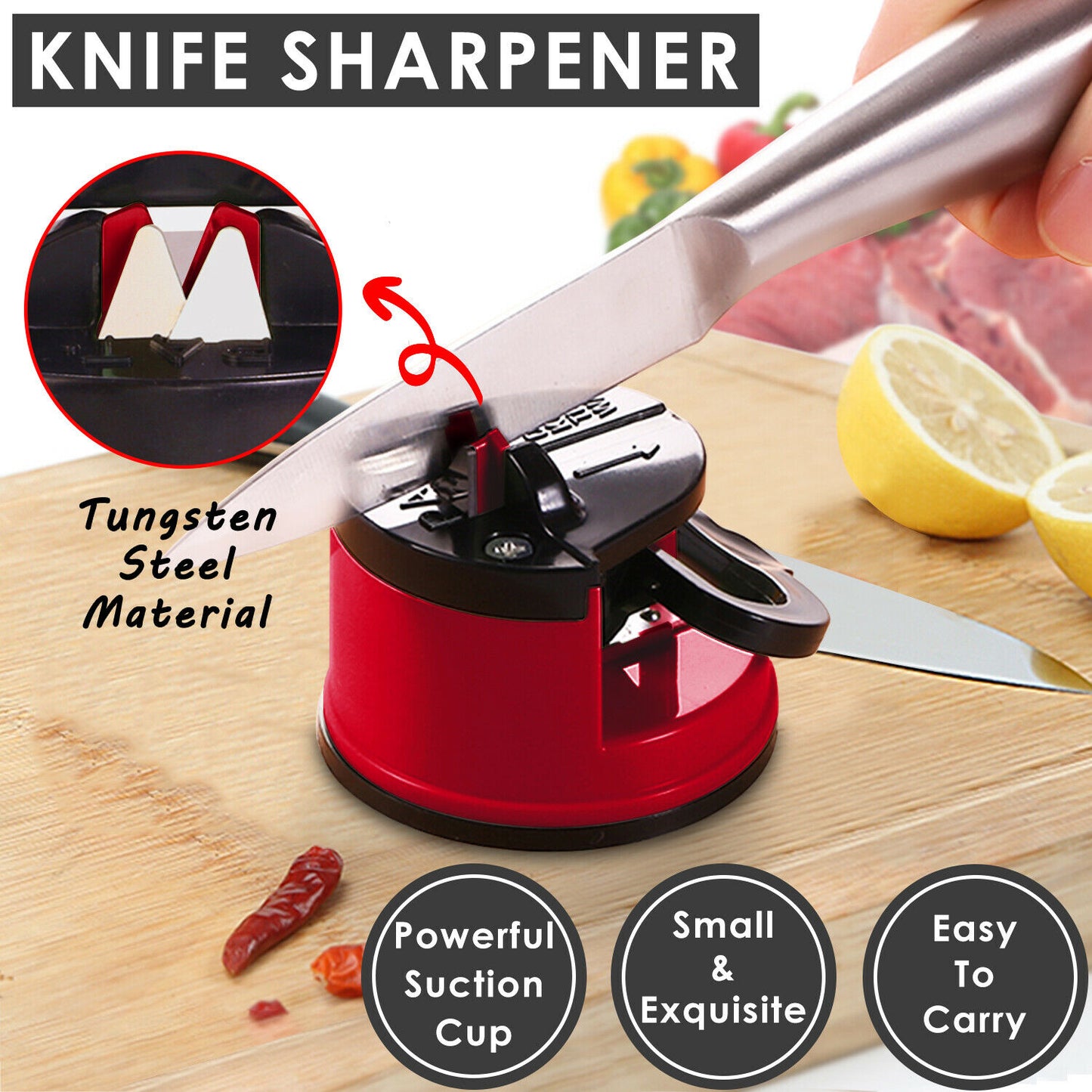 2Pcs Kitchen Sharpner Knife Sharpener Sharp Diamond For Knives Blades Scissors Tools