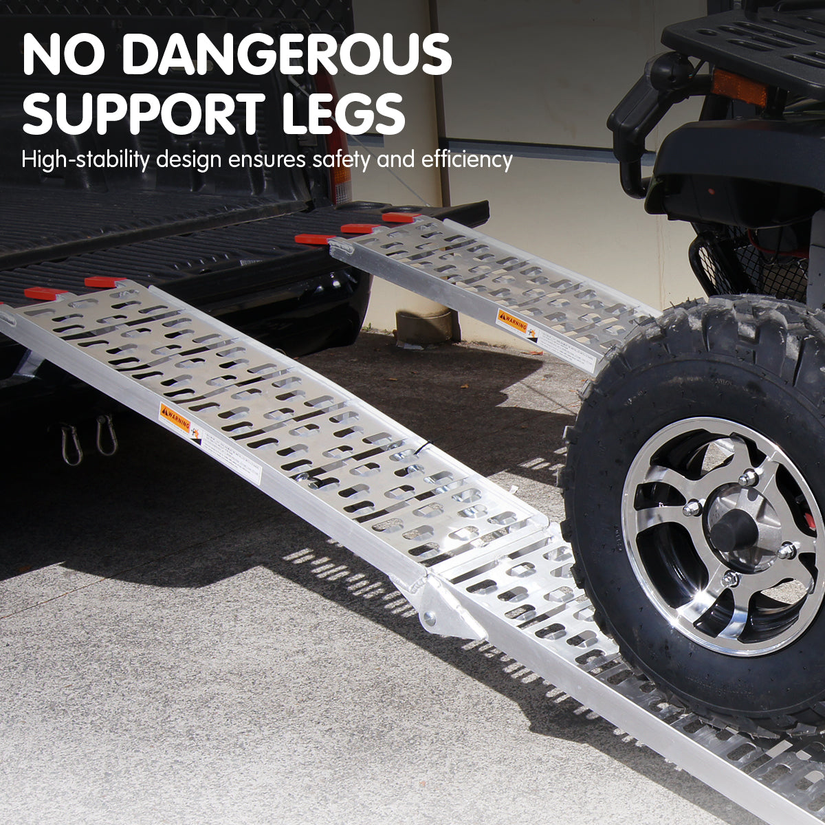 2X ALUMINIUM FOLDING LOADING RAMPS ATV Motorbike