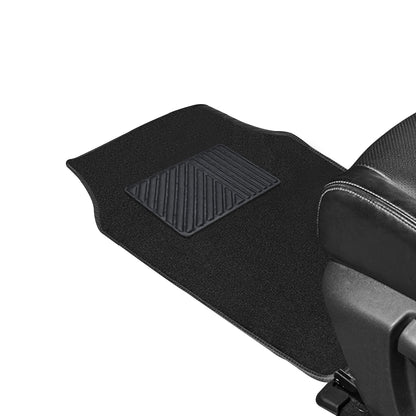 4 Pcs Carpet Car Floor Mats Front Rear Charcoal Black Universal Fit Textile