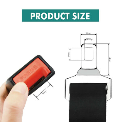 2x Heavy Duty Car Vehicle Seat Belt Extension Extender Strap Black Safety Buckle