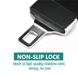 Heavy Duty Car Vehicle Seat Belt Extension Extender Strap Black Safety Buckle