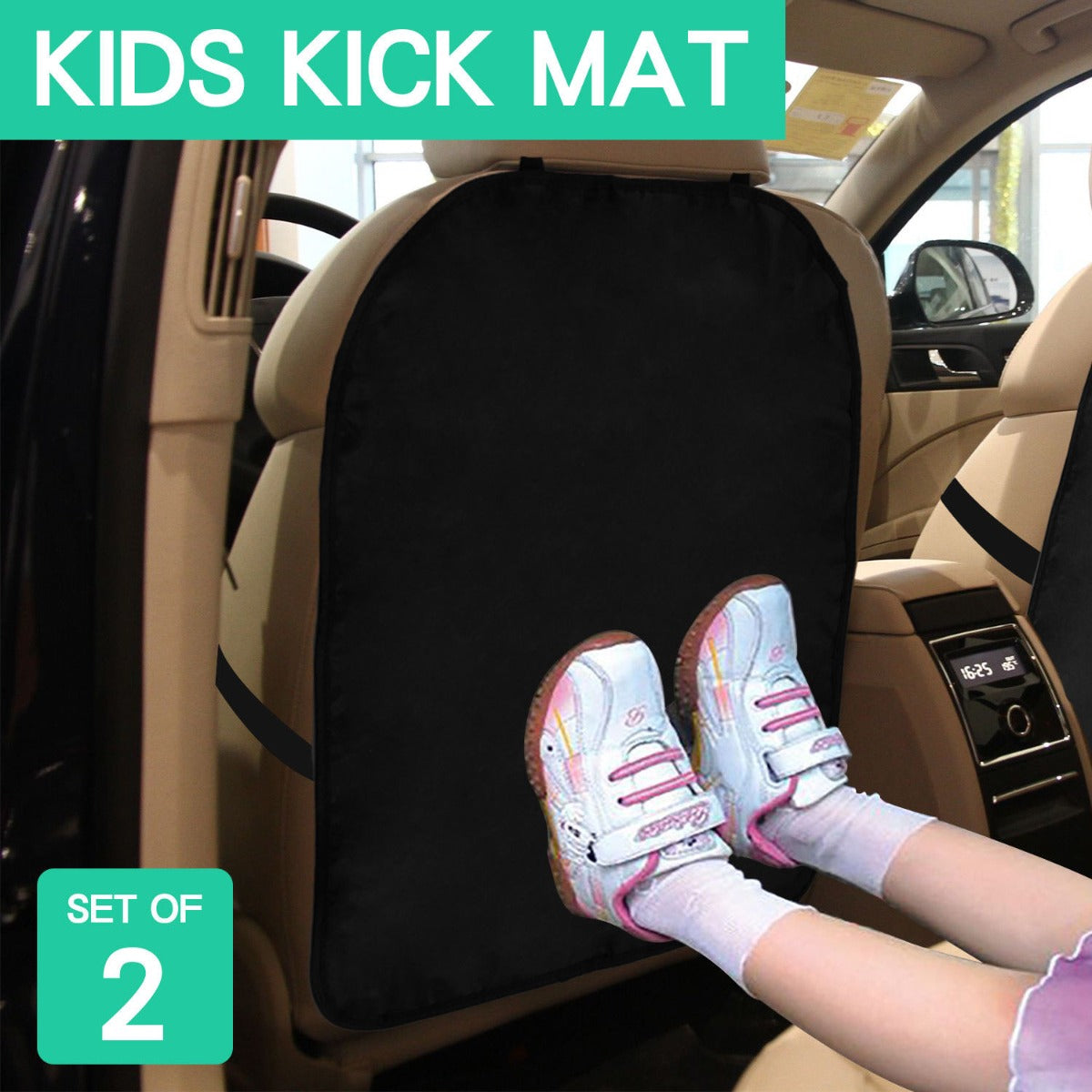 2x Car Back Seat Protectors Covers Kids Kick Mat Padded Mats Children Kid Care