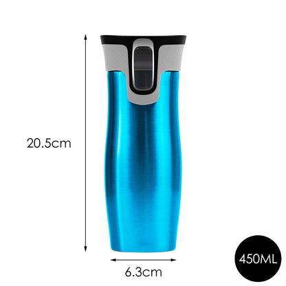 Autoseal Thermos Coffee Water Bottle Travel Mug Drink Cup Flask Blue