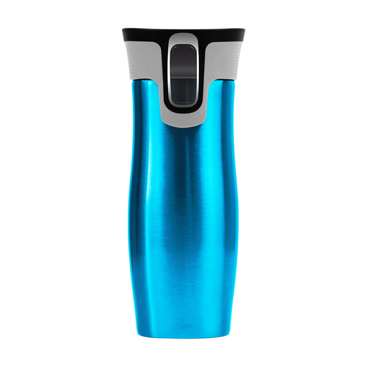 Autoseal Thermos Coffee Water Bottle Travel Mug Drink Cup Flask Blue