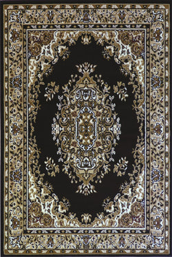 Black traditional quality rug b17135/500 
