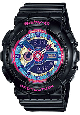  Casio Baby-G Analogue/Digital Female Black Watch BA-112-1ADR