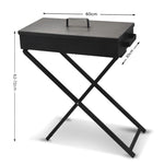 Foldable charcoal bbq grill - adjustable height