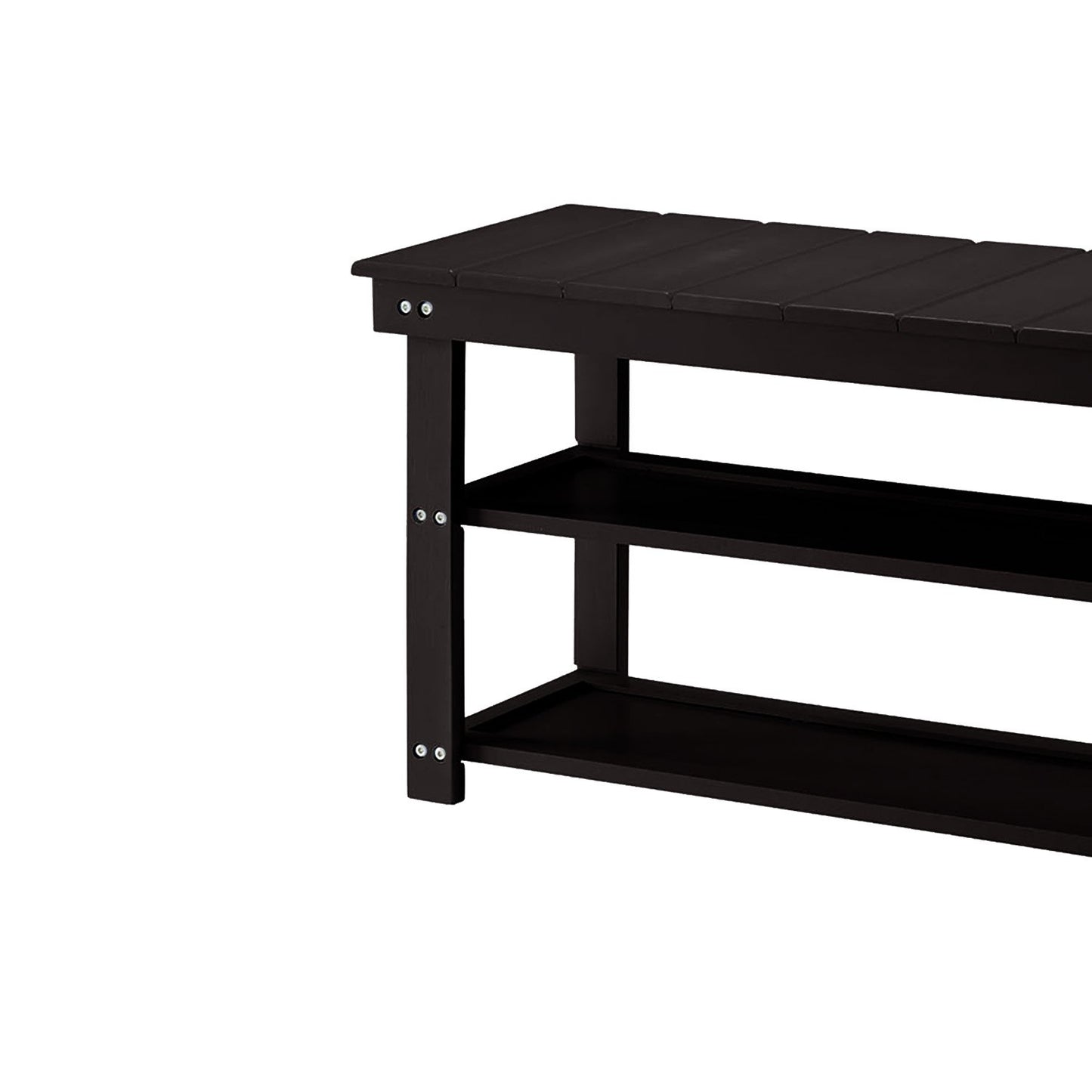 Stylish Grey/Black Shoe Storage Bench
