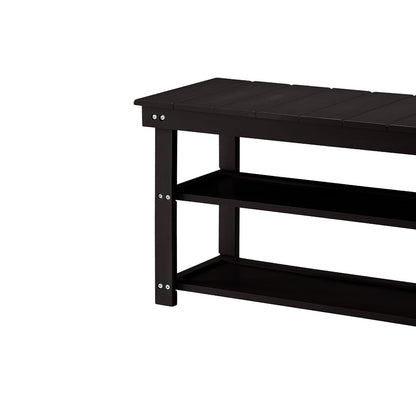 Stylish Grey/Black Shoe Storage Bench