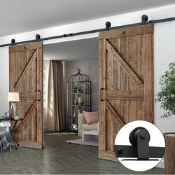 3M Antique Classic Style Double Sliding Barn Door Hardware Track Roller Kit