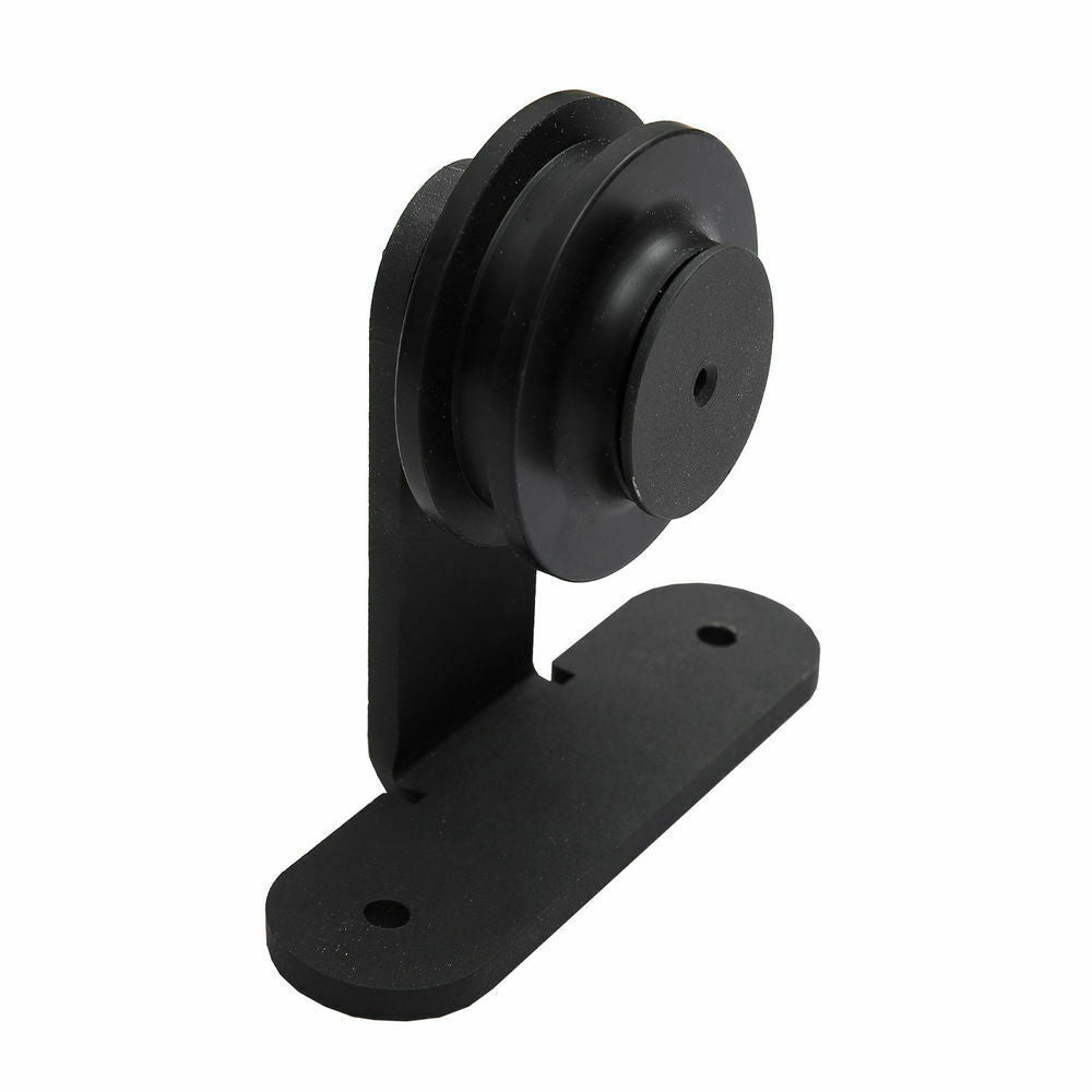 2.44M Antique Classic Style Single Sliding Barn Door Hardware Track Roller Kit