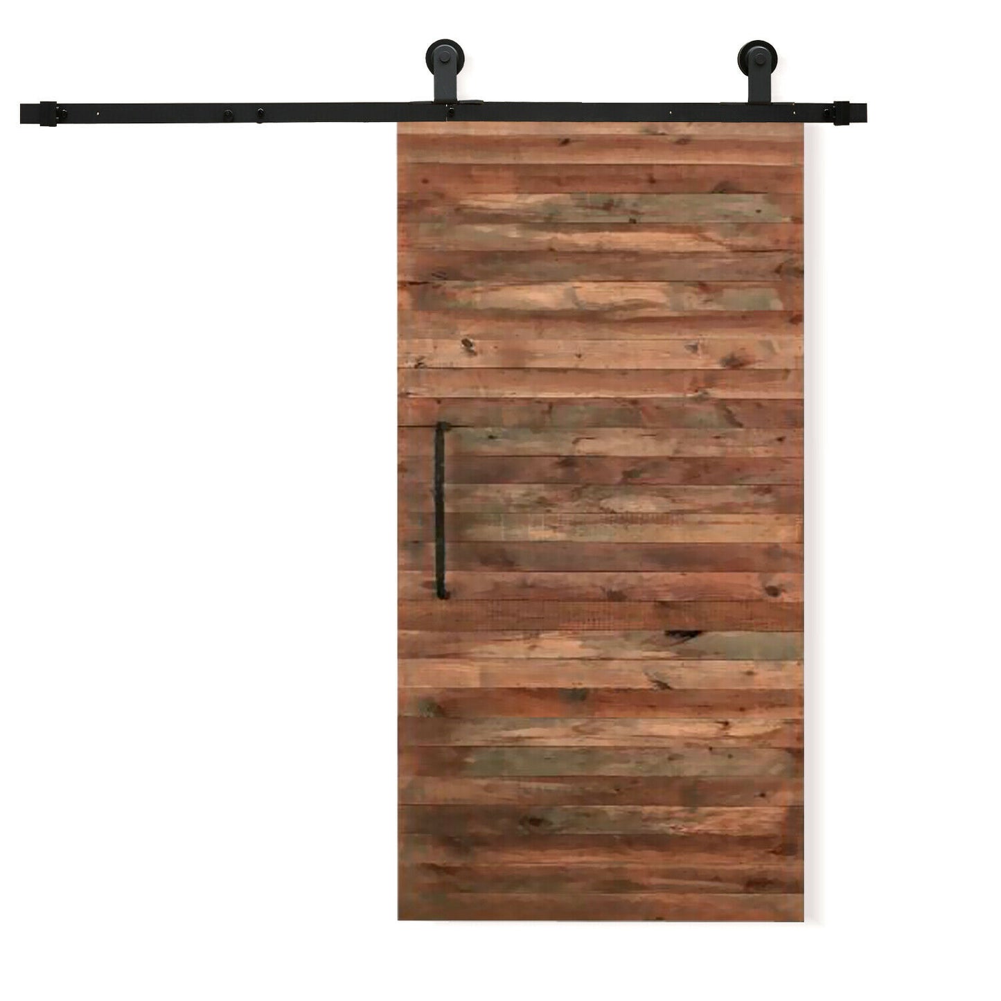 2M Antique Classic Style Single Sliding Barn Door Hardware Track Roller Kit