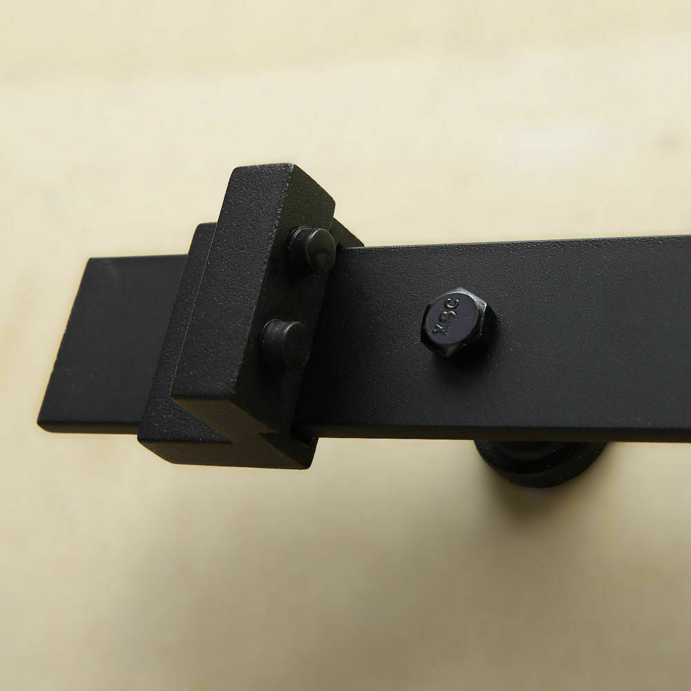 2.44M Antique Classic Style Single Sliding Barn Door Hardware Track Roller Kit