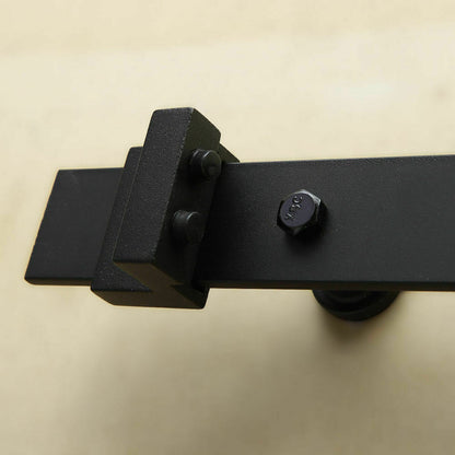 2.44M Antique Classic Style Single Sliding Barn Door Hardware Track Roller Kit