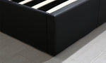 Bed Frame Gas Lift Premium Leather Base Mattress Storage Double Black