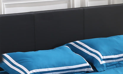 Bed Frame Gas Lift Premium Leather Base Mattress Storage Double Black