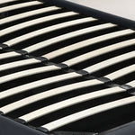 Bed Frame Gas Lift Leather Base Mattress Storage King Single Size Black