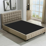 Bed Frame Base With Gas Lift Queen Size Platform Fabric