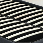 Gas Lift Bed Frame Fabric Base Mattress Storage Double Size Dark Grey